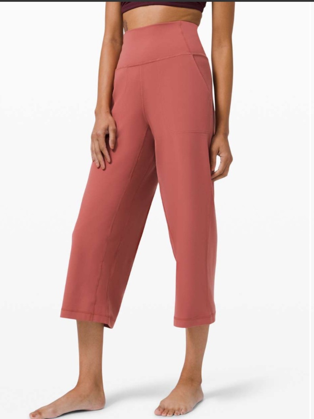 Lululemon Soft Cranberry Align Wide Leg Crop 23” Pants